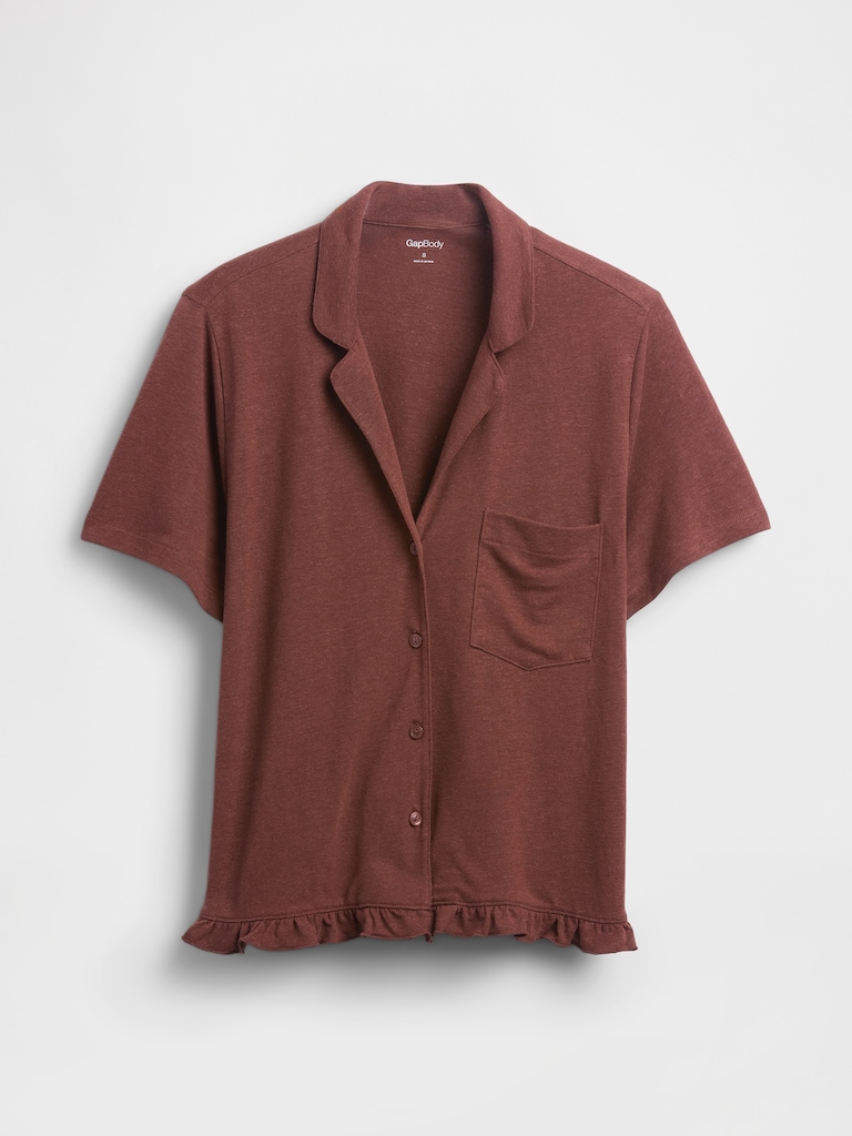 Ruffle PJ Shirt