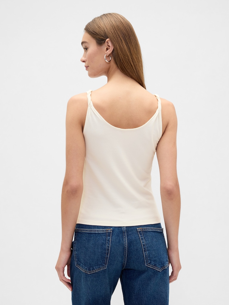 Stretch Jersey Twist Tank Top