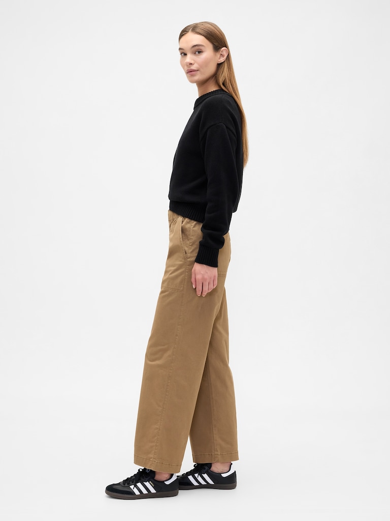 High Rise Easy Wide-Leg Khakis