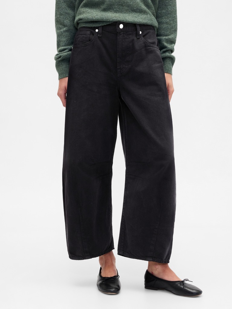 High Rise Horseshoe Crop Jeans