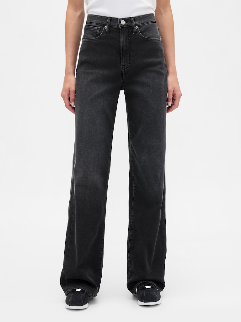 High Rise Wide-Leg Sweatpant Jeans