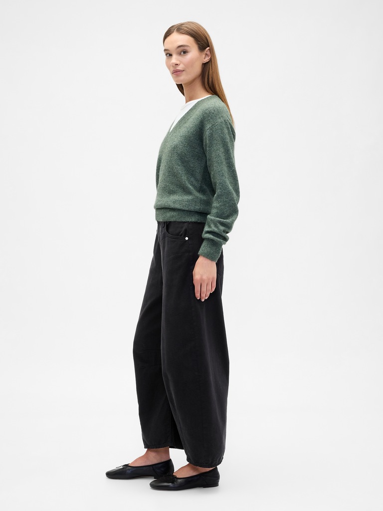 High Rise Horseshoe Crop Jeans