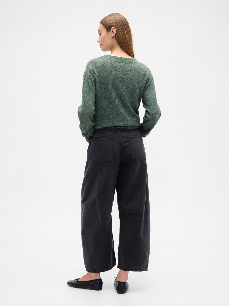 High Rise Horseshoe Crop Jeans