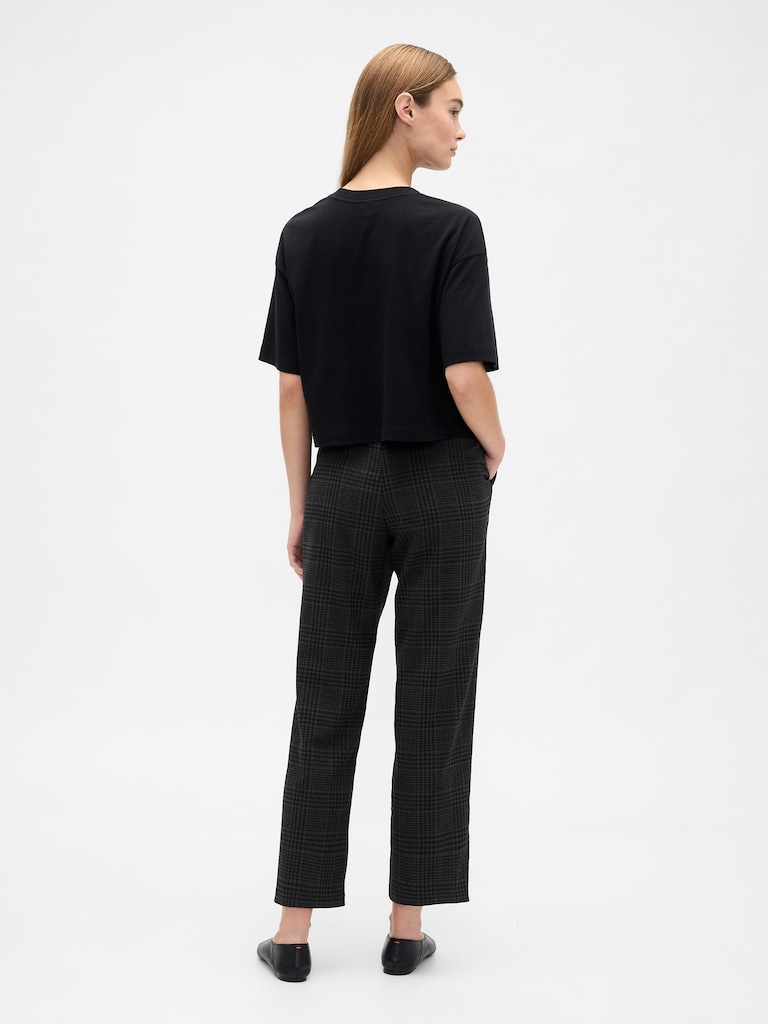 Recycled High Rise Straight-Leg Pants