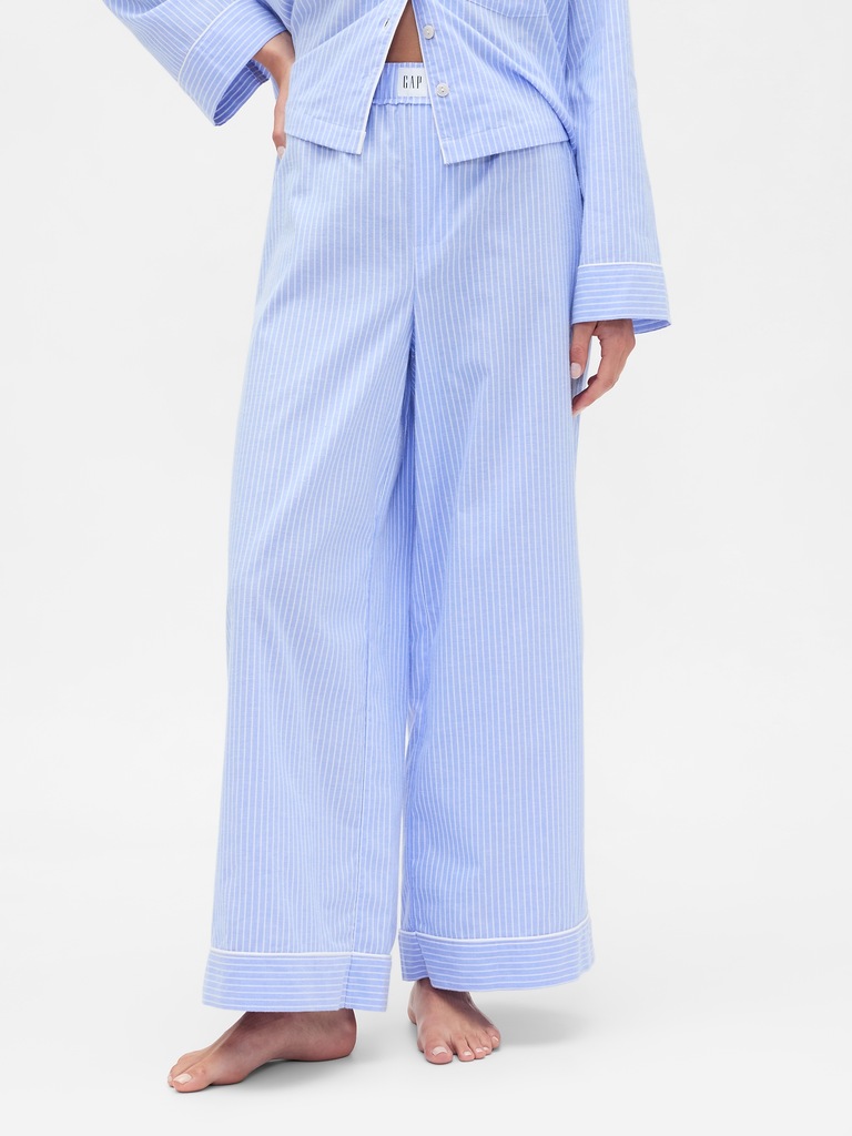 Relaxed Poplin PJ Set