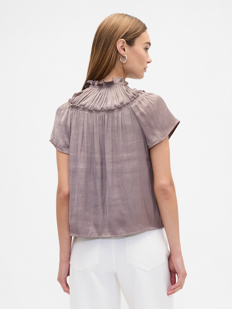 100% Recycled Relaxed Splitneck Top