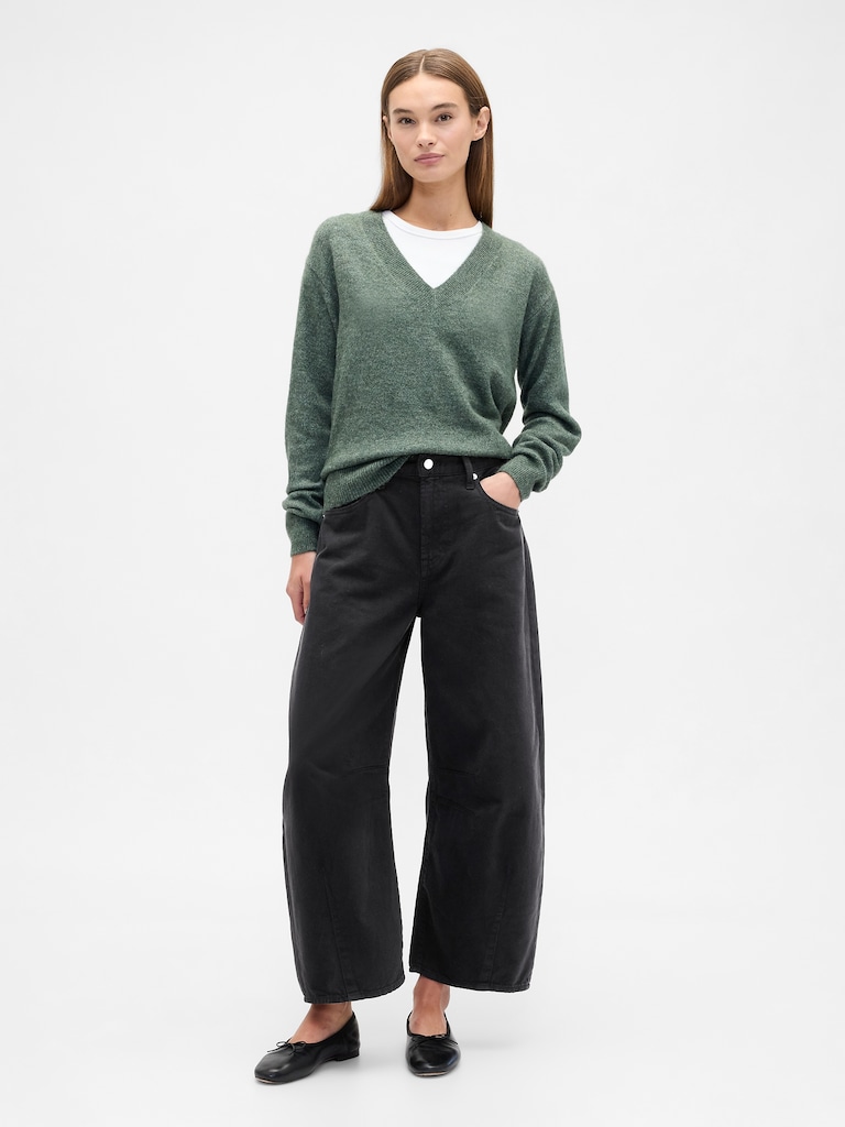 High Rise Horseshoe Crop Jeans