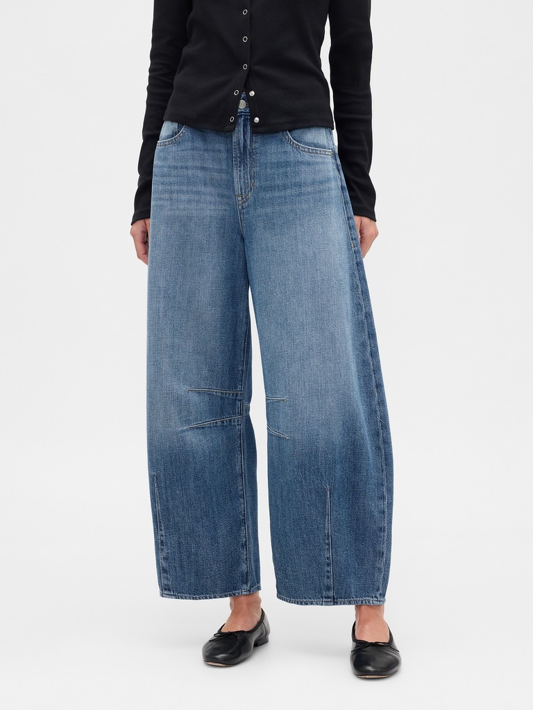 High Rise Horseshoe Crop Jeans
