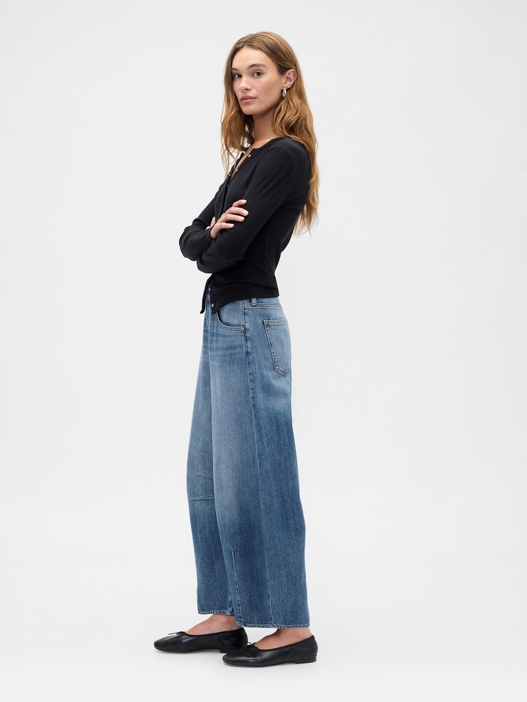 High Rise Horseshoe Crop Jeans