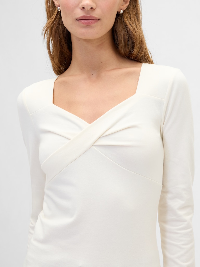 Twist-Front Sweetheart Top