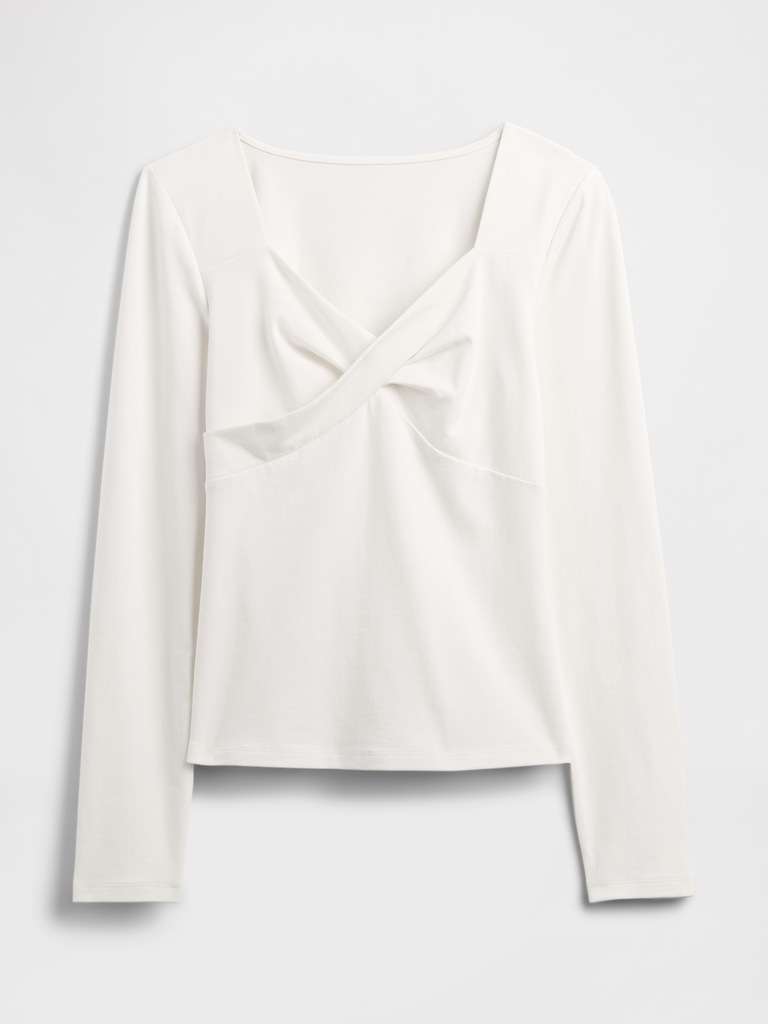 Twist-Front Sweetheart Top