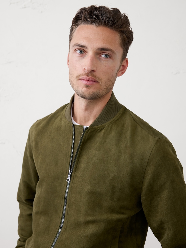Vegan Suede Bomber