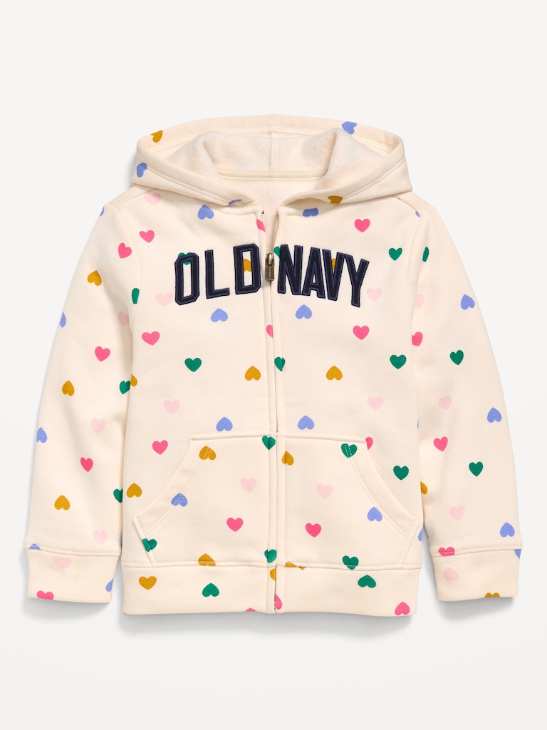 Logo-Graphic Zip Hoodie for Toddler Girls