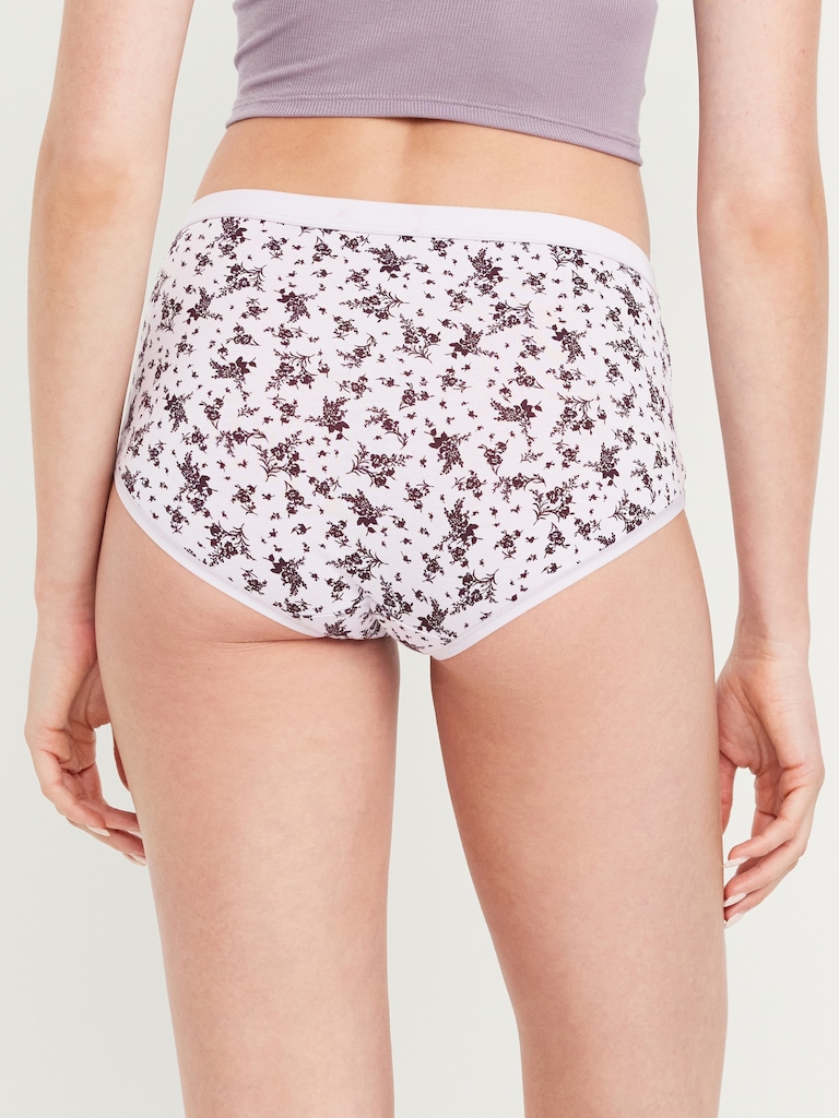 High-Waisted Everyday Brief Cotton Underwear 6-Pack