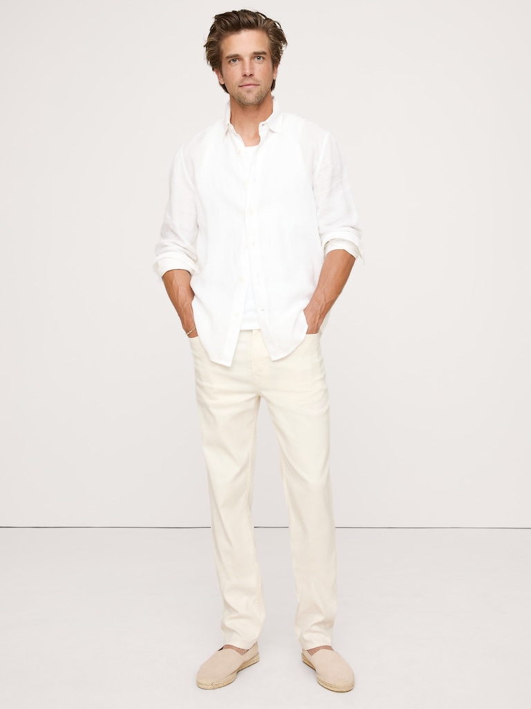 Slim Linen-Cotton Traveler Pant
