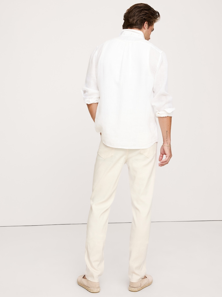Slim Linen-Cotton Traveler Pant