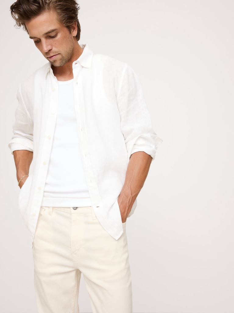 Slim Linen-Cotton Traveler Pant