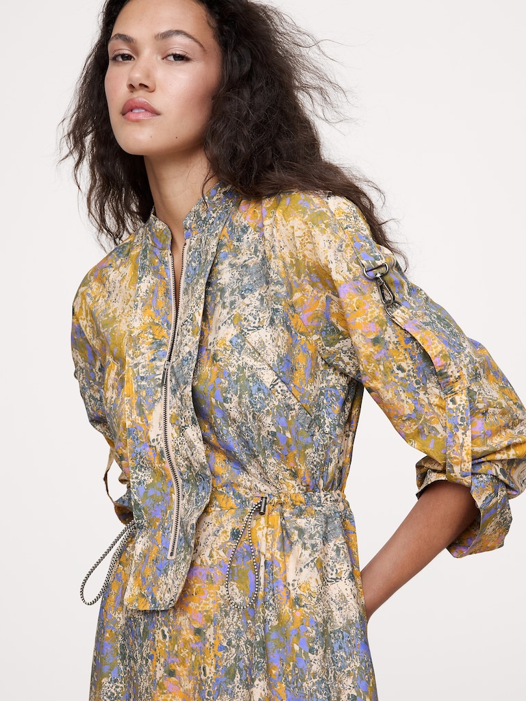 Cotton Utility Mini Dress