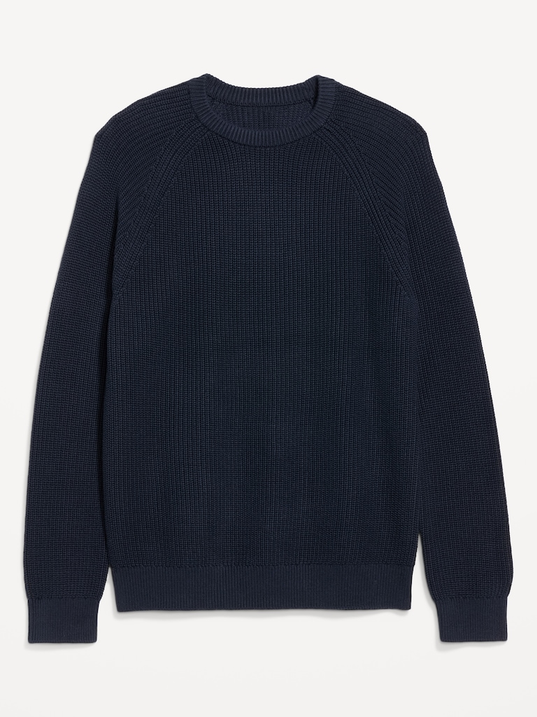 Crew-Neck Shaker-Stitch Sweater