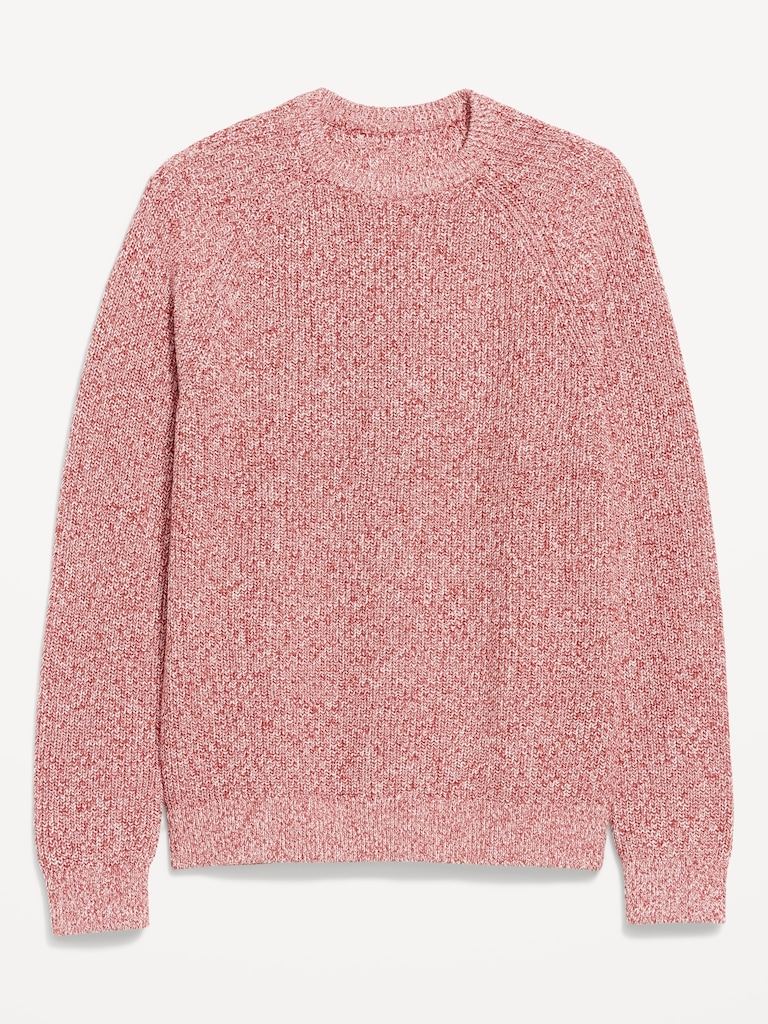 Crew-Neck Shaker-Stitch Sweater