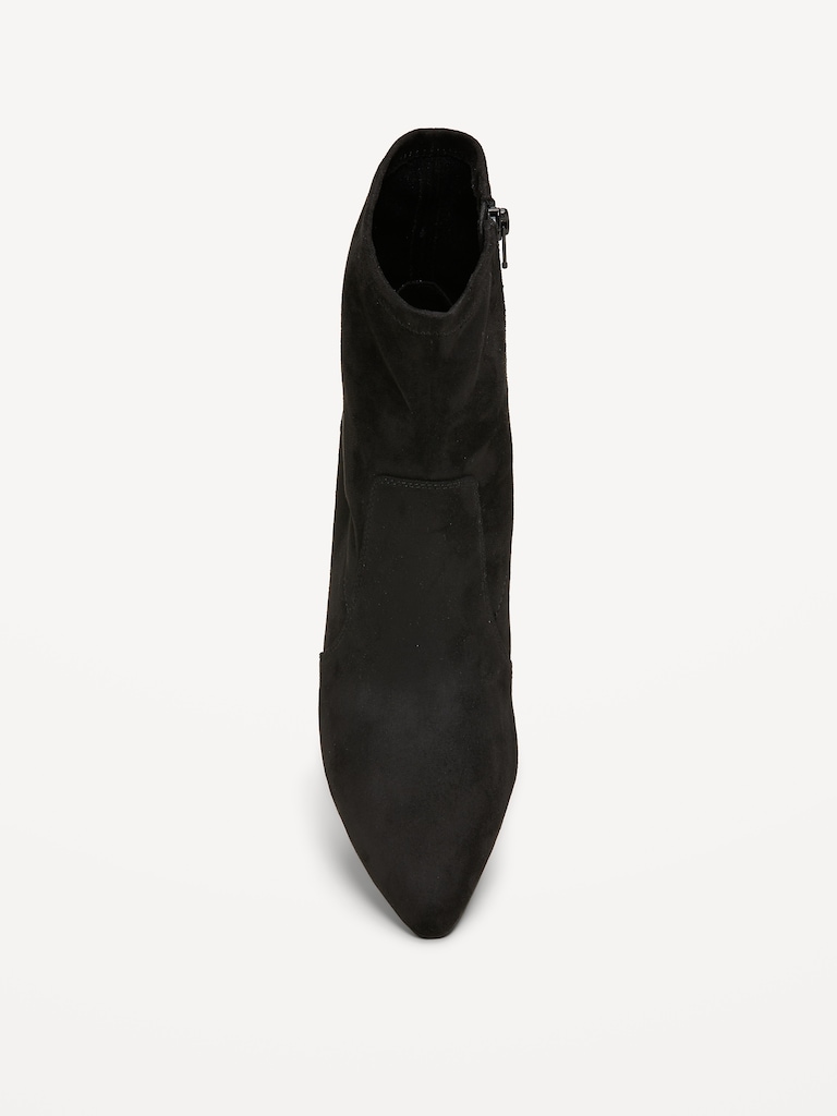 Bottines à talon en suédine pour femme