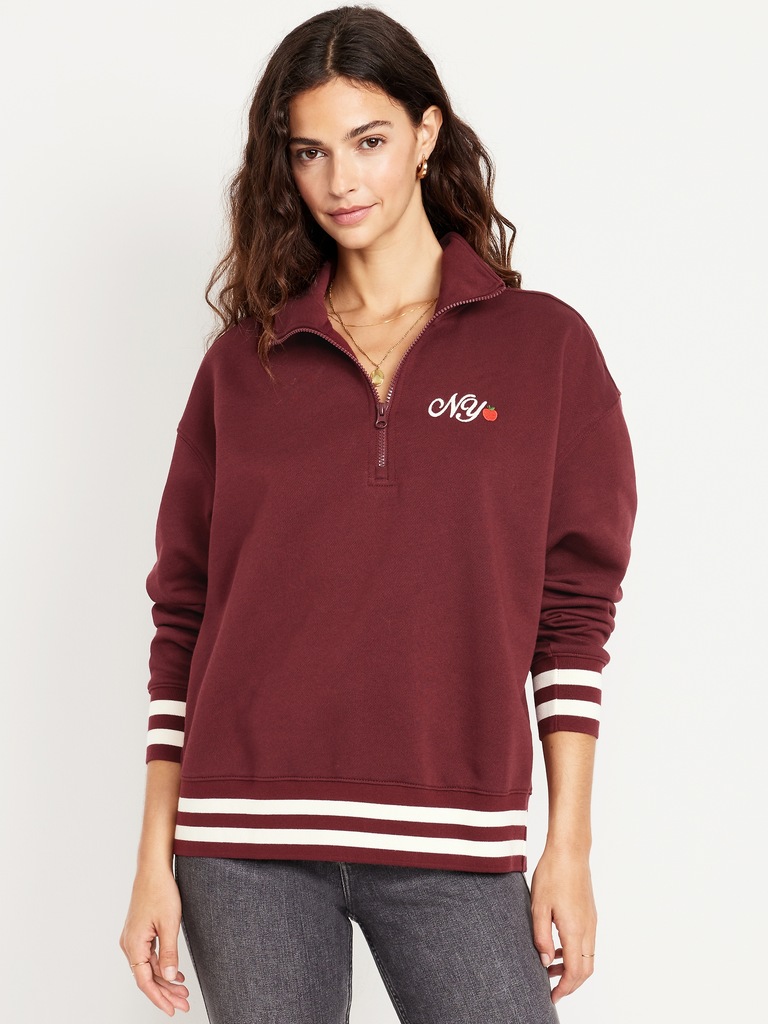 SoComfy Oversized Half-Zip Sweatshirt