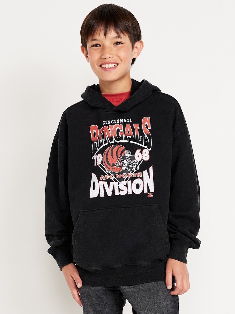 Cincinnati Bengals Oversized Pullover Hoodie for Boys
