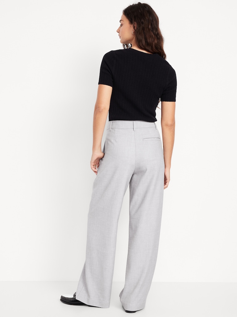 Extra High-Waisted Taylor Wide-Leg Trouser Pants