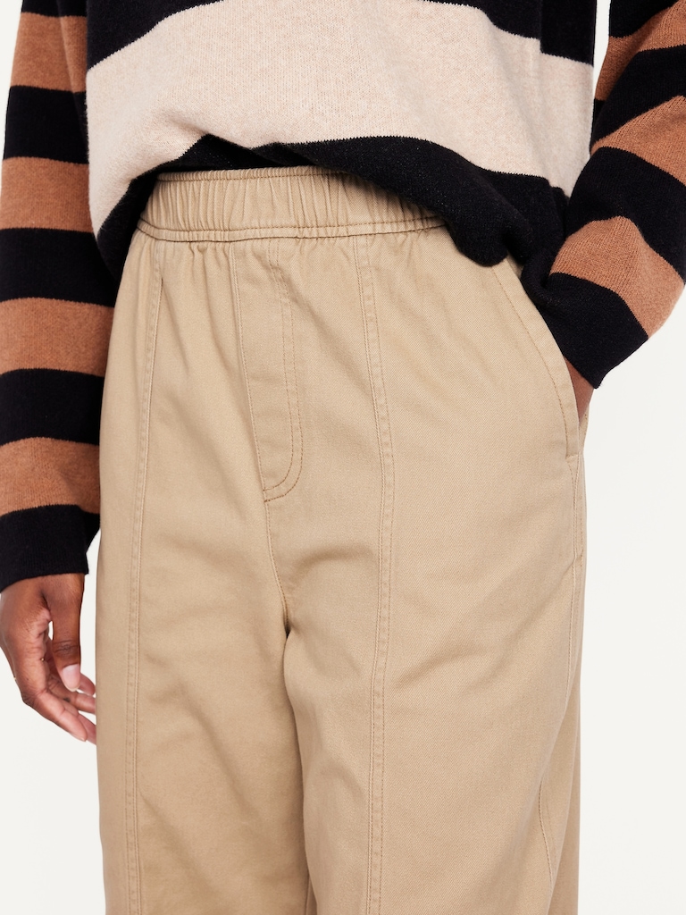 High-Waisted Barrel Ankle Pants