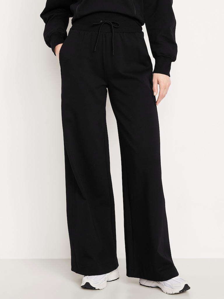 Extra High-Waisted Dynamic Fleece Wide-Leg Sweatpants
