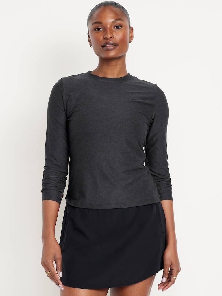 CloudMotion Keyhole Wrap Back Top