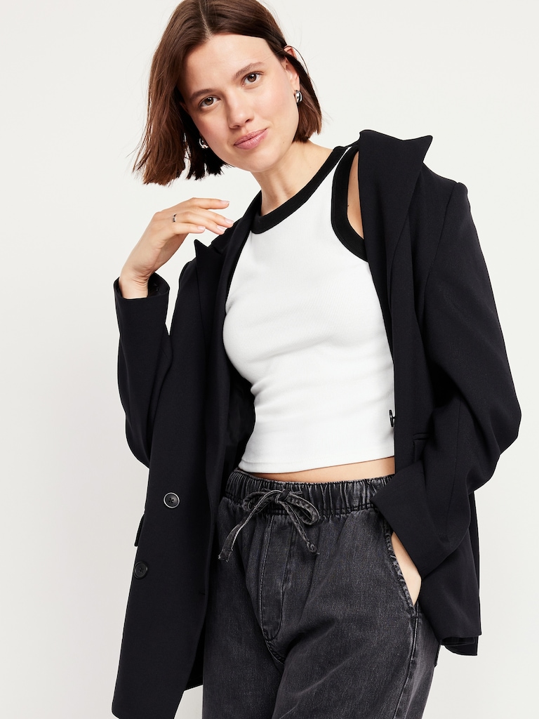 Snug High-Neck Tank Top