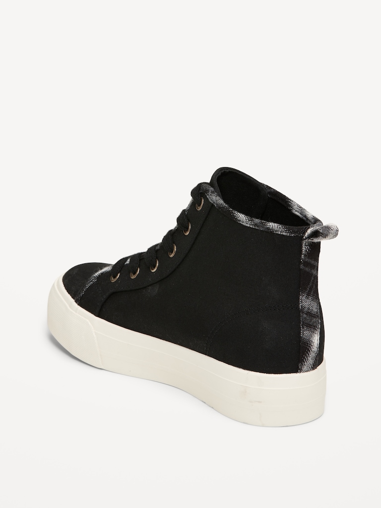 High-Top Platform Canvas Sneakers for Girls