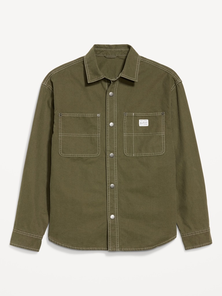 Oversized Canvas Workwear Shacket