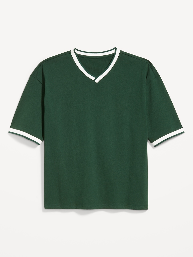 Heavyweight Cropped V-Neck T-Shirt