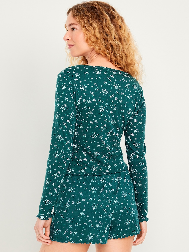 Cozy Ribbed Pajama Top