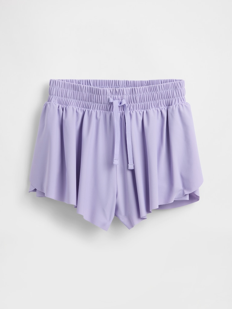 Kids Butterfly-Hem Run Shorts
