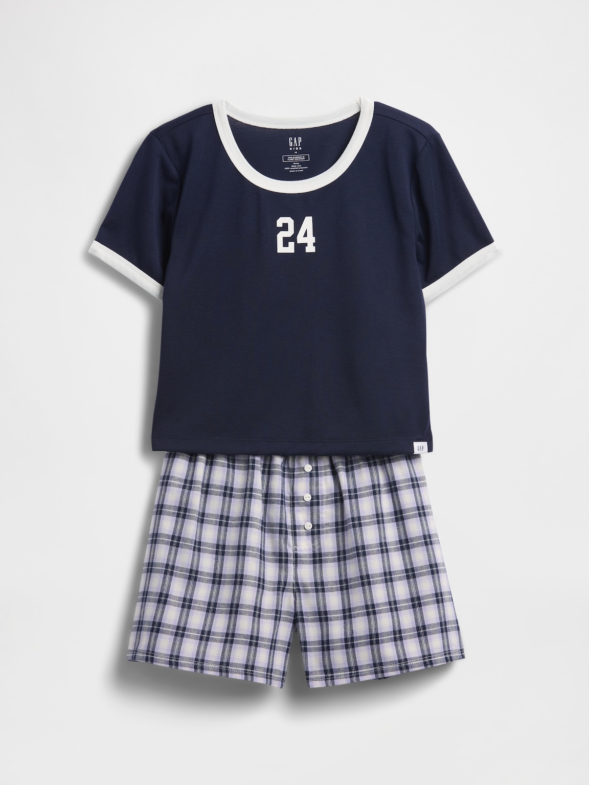 Kids Recycled PJ Short Set