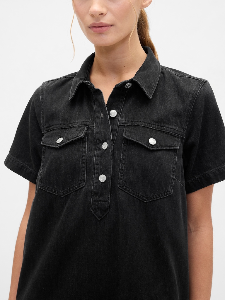 Relaxed Denim Mini Dress