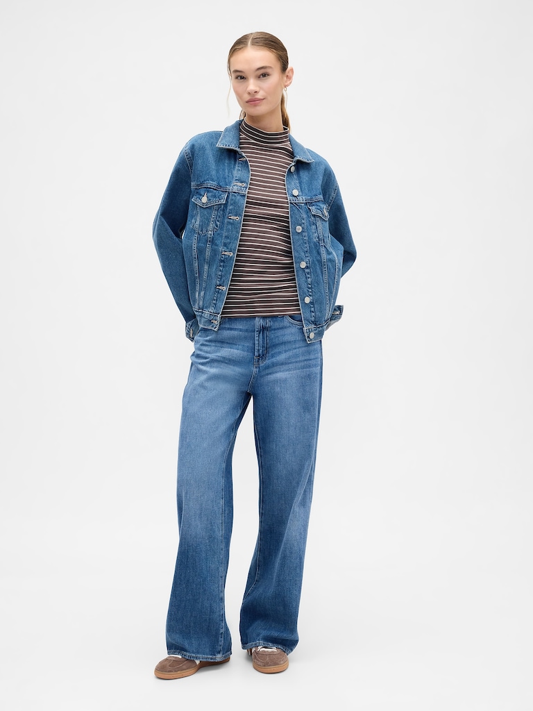 Modern Ribbed Stripe Mockneck Tank Top