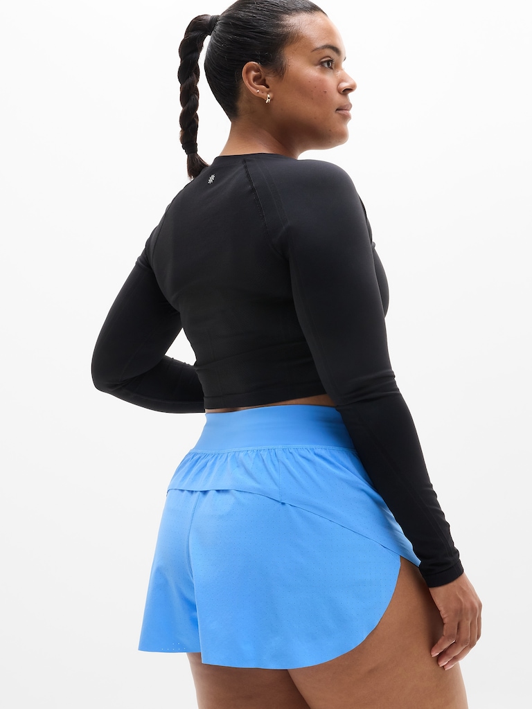 Glide Ultra High Rise Perforated Run Short