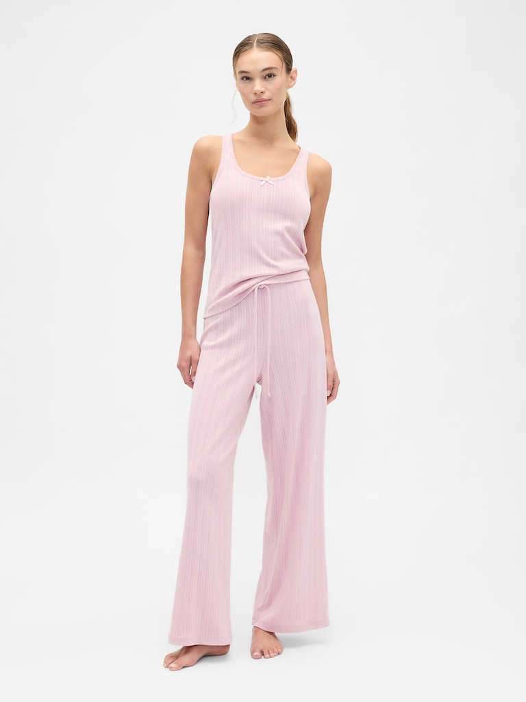 Pointelle Scoopneck PJ Tank Top