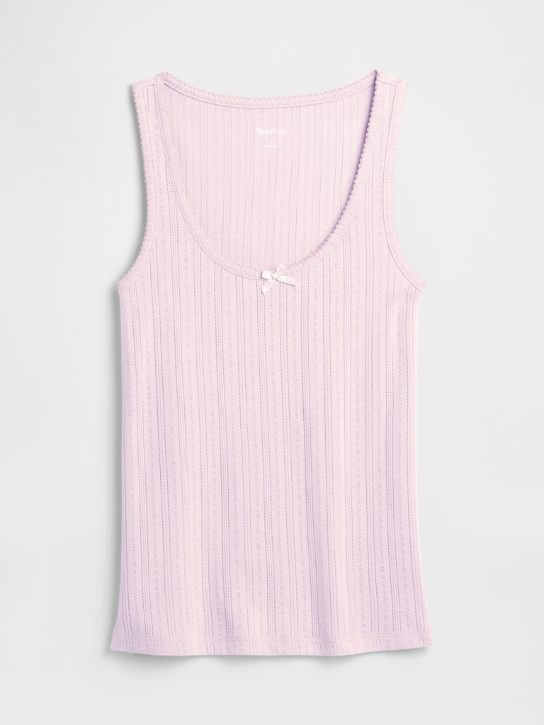 Pointelle Scoopneck PJ Tank Top
