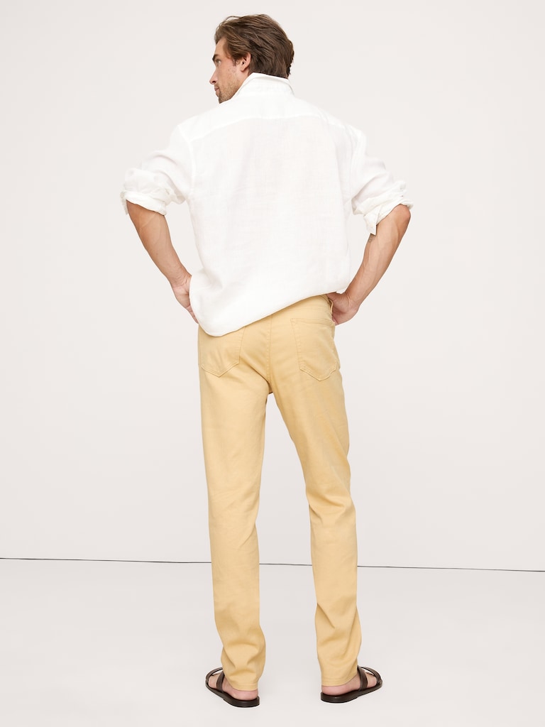 Slim Linen-Cotton Traveler Pant