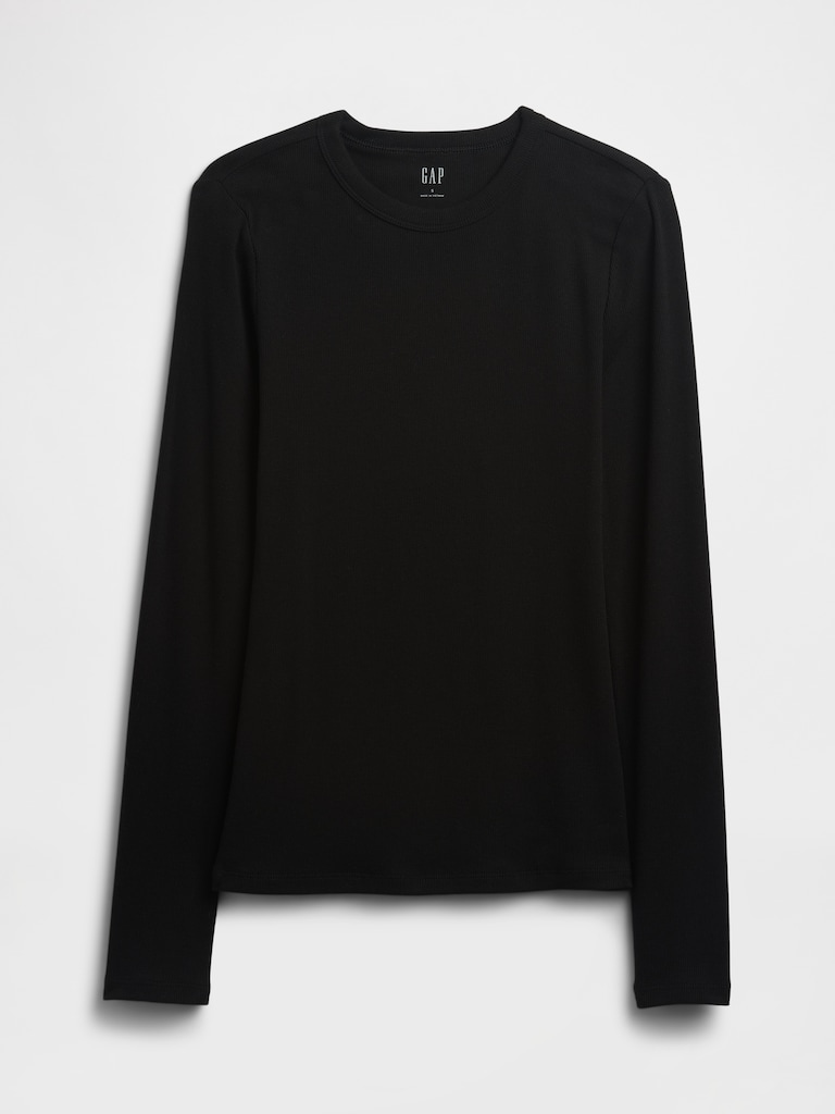 Essential Ribbed Crewneck T-Shirt