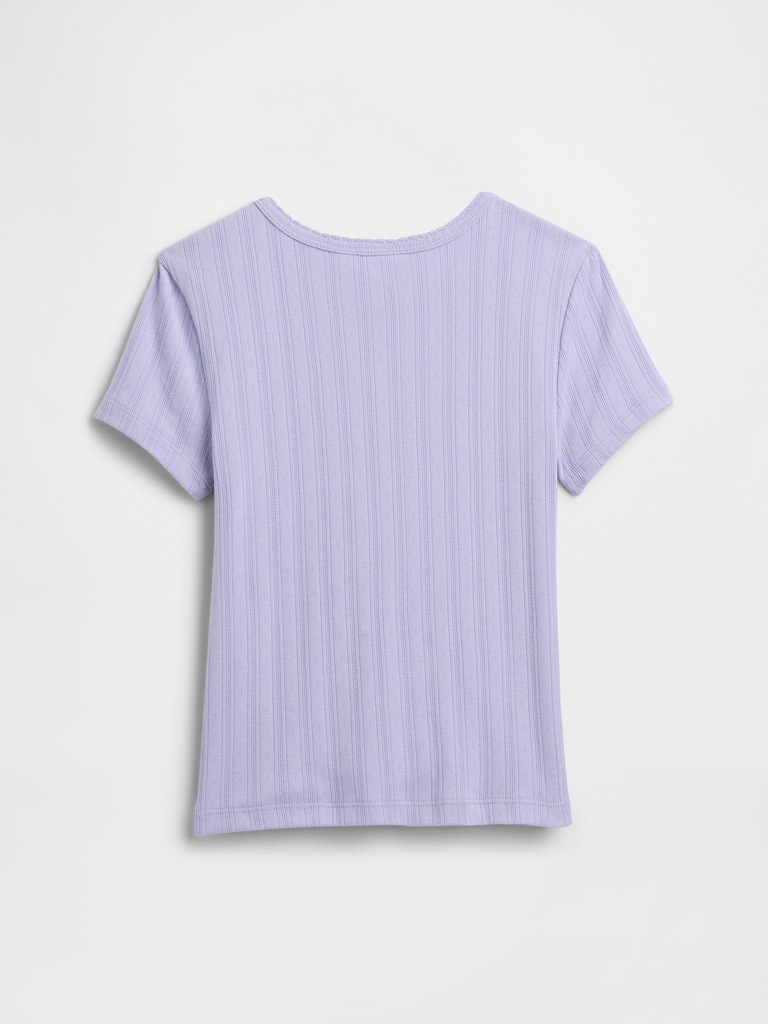 Kids Ribbed Pointelle T-Shirt