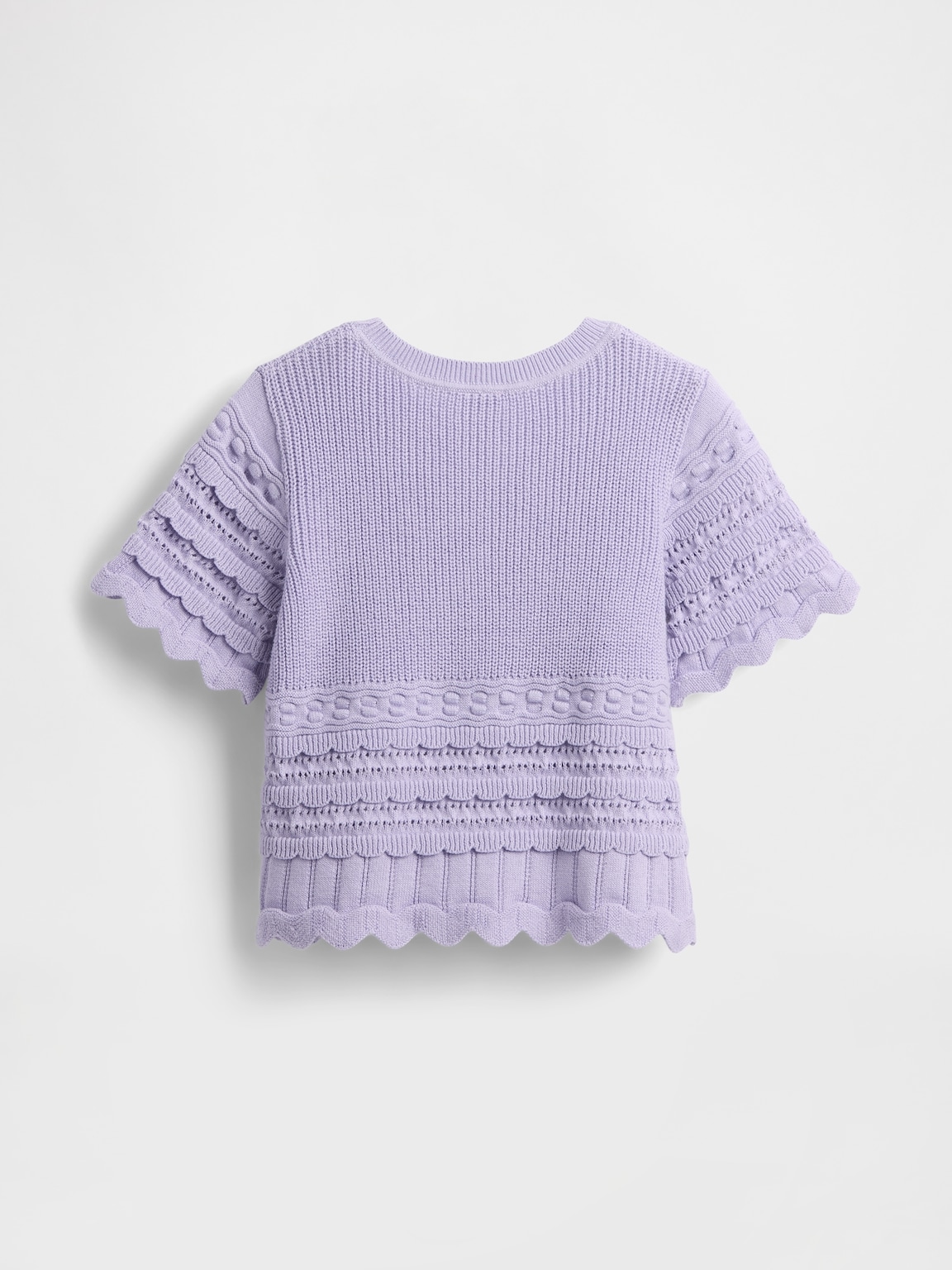 Baby & Toddler Scalloped Mixed-Stitch Sweater