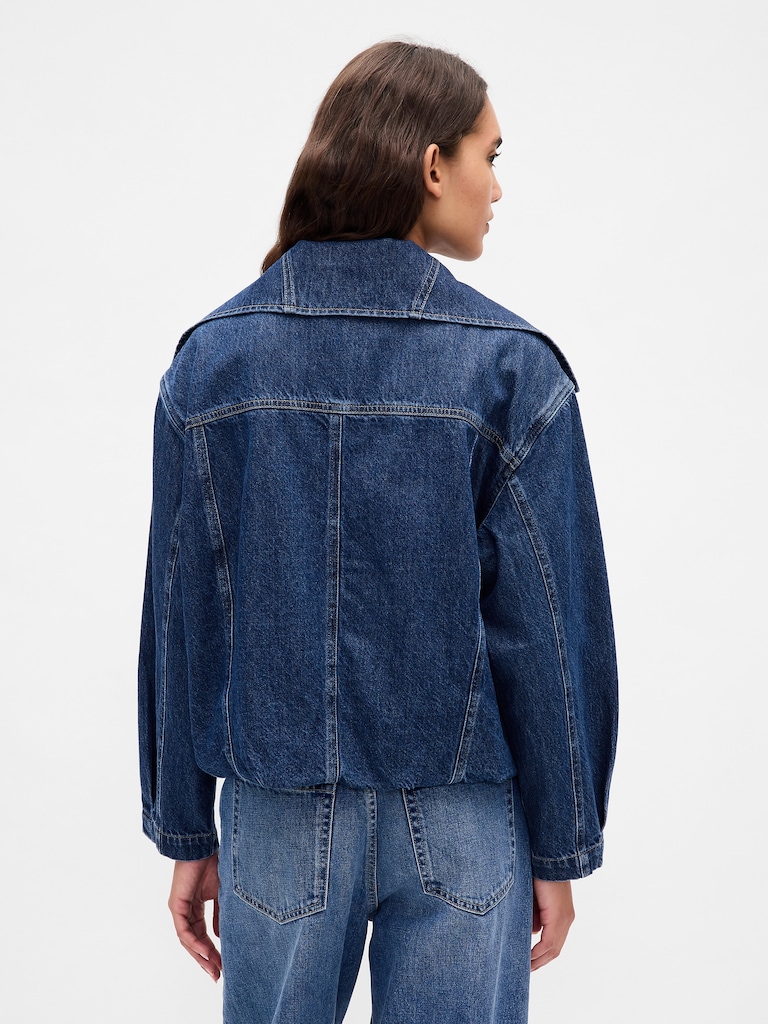 Denim Oversized Bubble Jacket