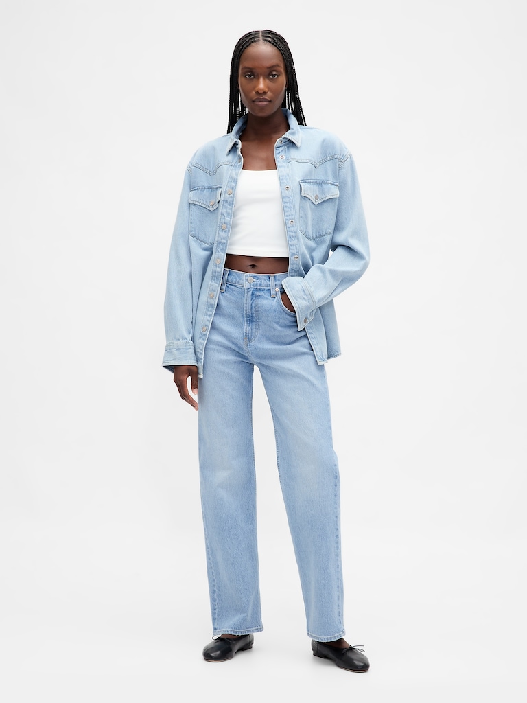 High Rise Relaxed Straight Jeans