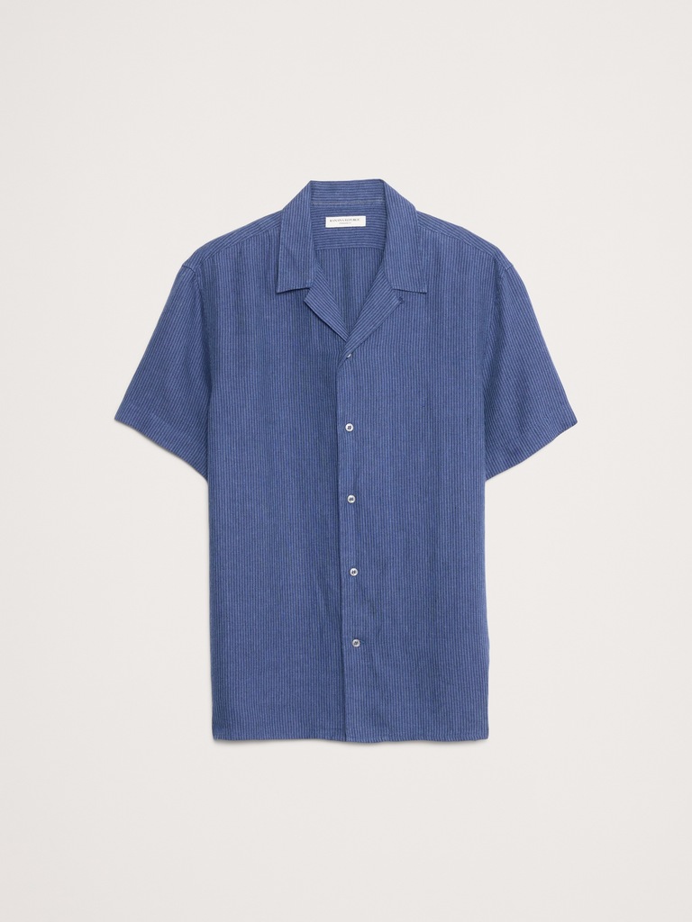 Standard-Fit Linen Resort Shirt